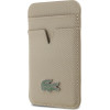 LACOSTE Card Wallet Petit Pique Magsafe Taupe - (LCWMSPLAT)