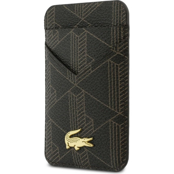 LACOSTE Card Wallet Pvc Blend Magsafe Brown - (LCWMSPBSMW)