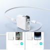 Joyroom JR-PBF27 Pro 10000mAh 30W Power Bank With Built-In USB-C Cable And Additional Bidirectional USB-C To Lightning Cable - White - (JR-PBF27 Pro white)