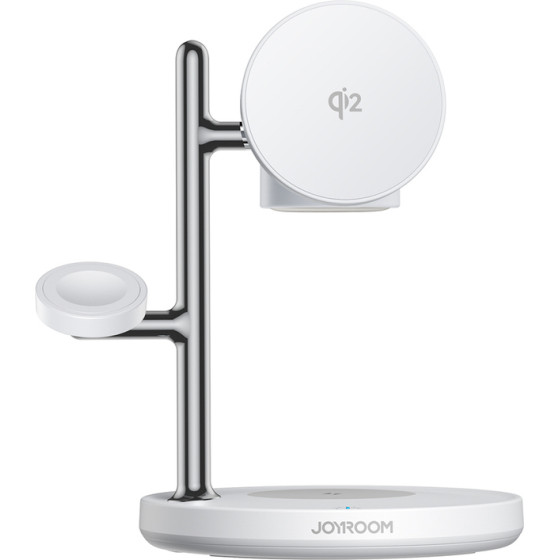 Joyroom Qi2 4-in-1 Desktop Charger With built-In Inductive Night Light - White - (JR-W23)