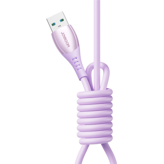 Joyroom S-A59 Vibrant Series 3A USB-A - USB-C Cable 1.2m - Purple - (S-A59 A-C 3A 1.2m purple)