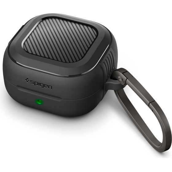 Spigen Rugged Armor, Matte Black - Samsung Galaxy Buds 4 Pro/4 - (ACS11200)