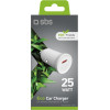 SBS Car Charger Pd 25W With Recycled Material Grs White - (CRPD25WGRS)