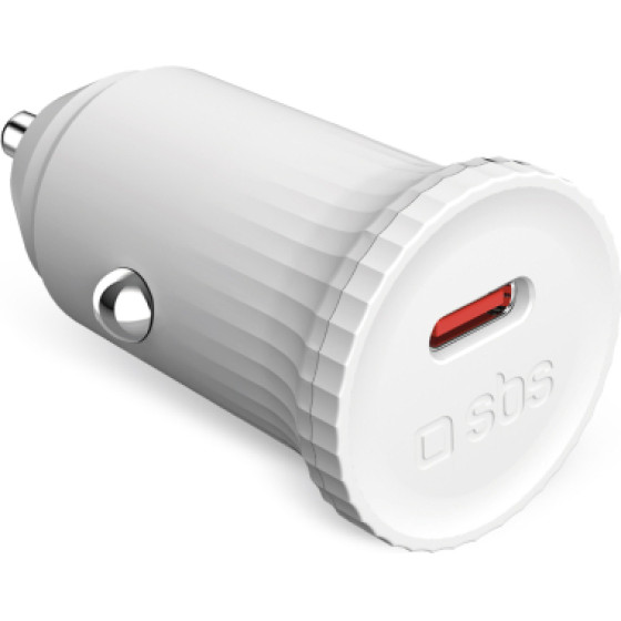SBS Car Charger Pd 25W With Recycled Material Grs White - (CRPD25WGRS)