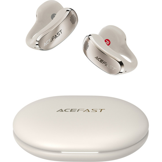 Acefast - Wireless Earbuds Aceclip Pro (FA006) - Ows Stereo, Bt 5.4, Dual-Mic Noise Cancelling, 400mAh, IP55, Type-C - Gold