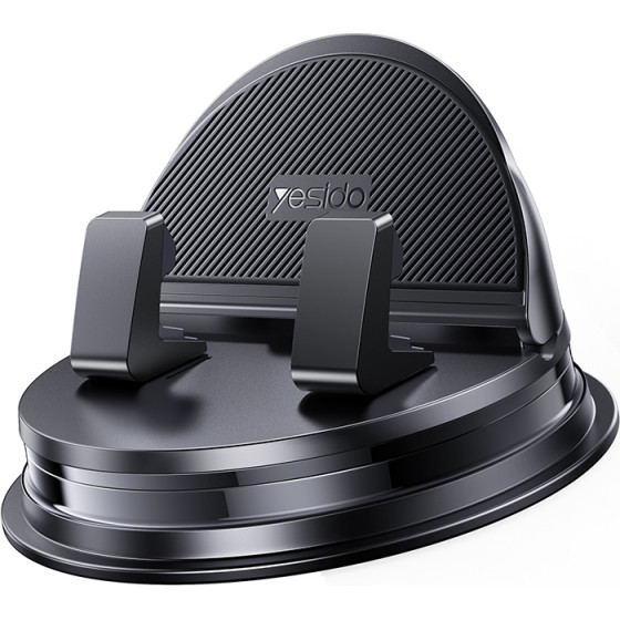Yesido - Car Holder (C268) - Dashboard, 360� Base, Automatic Clamping, For 4-8iNch Phones, Waterproof, 3M Adhesive - Black