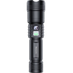 Yesido - Flashlight (TC11) - Telescopic Zoom, White Laser LED, 3x Modes, Rechargeable, Digital Display, 3W, 1200mAh - Black