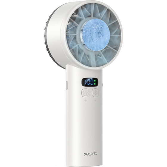 Yesido - Handheld Fan - With Lcd Display, 12W Brushless Motor, 5500�RPM, 100x Speed, 12W, 3600mAh, Type-C - Black - (YF18)