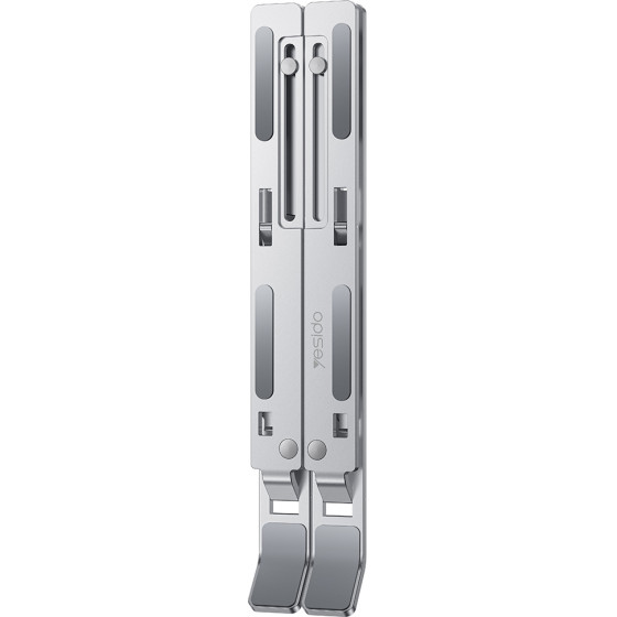 Yesido - Laptop Holder (LP07) - Stable & Secure Design, 7-Level Height Adjustment, Aluminum Alloy, For 13-20'' Laptops - Silver