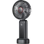 Yesido - Mini Handheld Fan (YF10) - Power Bank, Foldable, 3 Speed Levels, Phone Holder, 4000mAh, Type-C - Black