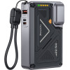 Yesido - Power Bank - Magnetic, Fast Charge, USB, Lightning, Type-C, Built-In Stand, Led Lights, 10000mAh, 22.5W - Grey - (YP89)