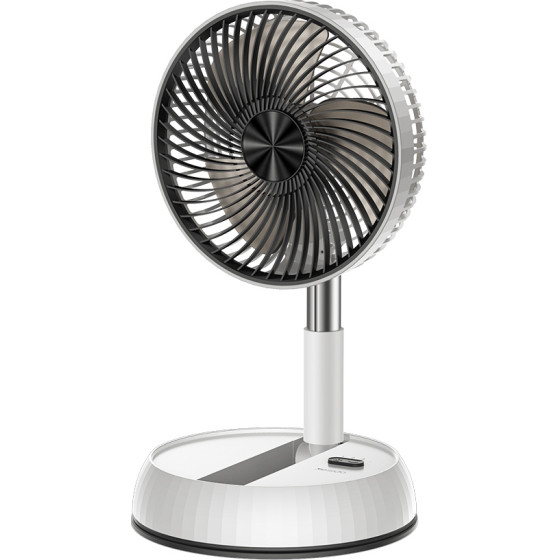 Yesido - Premium Fan (YF11) - Adjustable Height, Foldable, Portable, 3 Wind-Speed Settings, Remote Control, 6000mAh - White