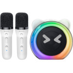 Yesido - Wireless Karaoke Speaker (YSW36) - With 2x Microphones 300mAh, Bluetooth 5.3, Tf Card, USB, AUX, 1200mAh, 5W - White