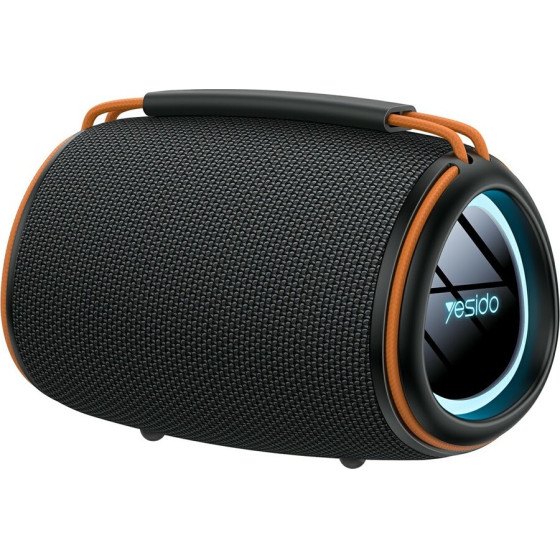 Yesido - Wireless Speaker - Bluetooth 5.3, Rgb Lighting, TWS, Tf Card, USB, AUX, 1200mAh, 20W - Black - (YSW39)