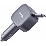 Anker Car Charger Nano, 75W, 3A, 1 x USB-C, With USB-C Cable, Grey - (A2738HA2)