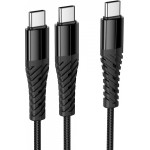 Hoco USB-C To 2 x USB-C Cable X123, 10W, 3A, 1m, Black
