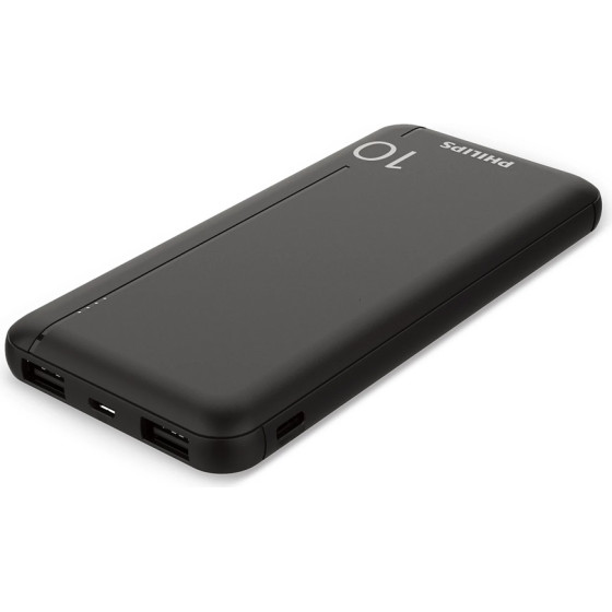 Philips Power Power Bank DLP1810CB 10000mAh Output USB-C 5V-3A/USB-A 5V-2.1A �� ������������ ������� USB-C,USB-A Black - (DLP1810CB/GRS)