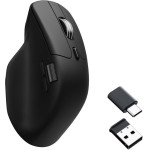 Keychron M6 Wireless Ergonomic Optical Mouse 1000hz Polling Rate Black - (M6S-A72)