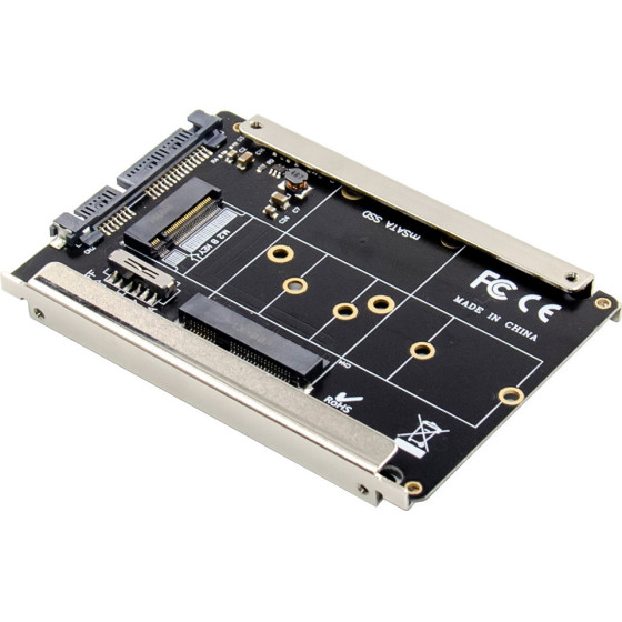 Powertech ����� ���������� 2.5'' Sata �� M.2 B & Msata Ssd 6GBps - (ST525)