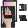 4sMarts Armored Case With Handle Rugged Case Grip For Samsung Galaxy Tab S11 Black - (541767)