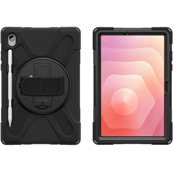 4sMarts Armored Case With Handle Rugged Case Grip For Samsung Galaxy Tab S11 Black - (541767)