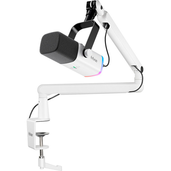 Fifine Dynamic Microphone (white) - (TAM8W)