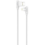 Maxximus Cable Mx Corner Fast Charge Lightning 2.4A/1M, White ANGULAR