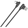 Maxximus Cable Mx Corner Fast Charge Micro Usb 2.4A/1M/ Black ANGULAR
