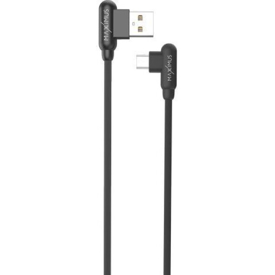 Maxximus Cable Mx Corner Fast Charge Micro Usb 2.4A/1M/ Black ANGULAR