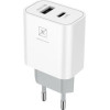 Maxximus Wall Charger Mx Alfa 20W PD+QC, USB-A+C + C/C Cable 20W PD, WHITE