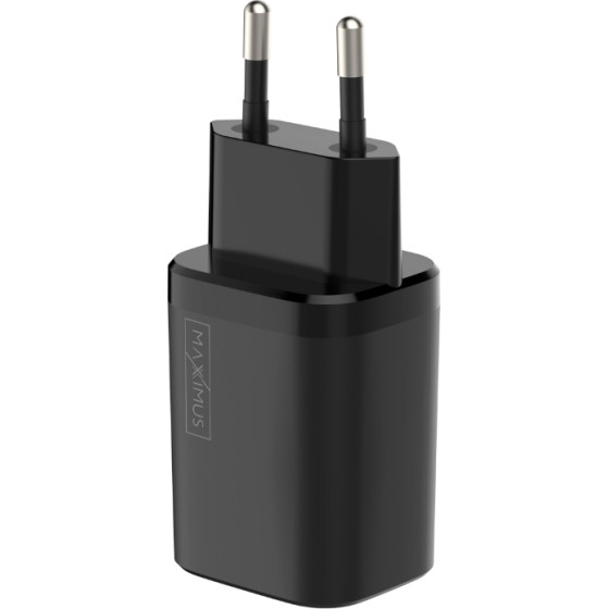 Maxximus Wall Charger Mx Carbon 30W PD+Qc USB-A+C BLACK