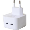 Maxximus Wall Charger Mx Thunder Pd 35W, 2xUSB-C WHITE