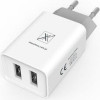 Maxximus Wall Charger Urban 2.1A Micro USB, 2xUSB