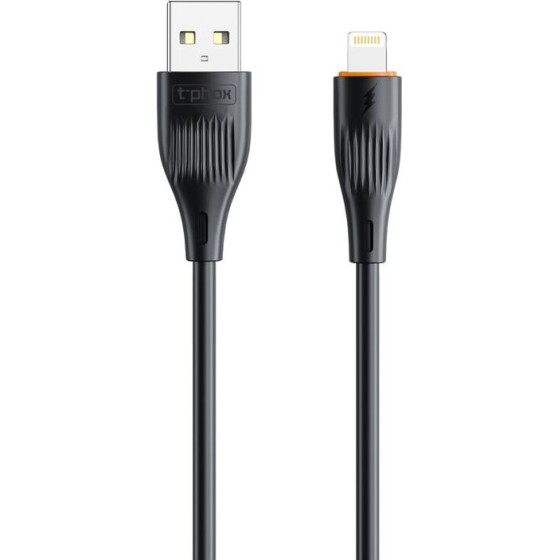 T-Phox Cable X-Lite Lightning Black 1M 3A
