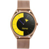 Titmo Smartwatch O-170 (AMOLED, Bluetooth call, Stainless Steal Gold Mesh strap) gold