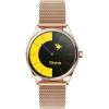 Titmo Smartwatch O-170 (AMOLED, Bluetooth call, Stainless Steal Gold Mesh strap) gold