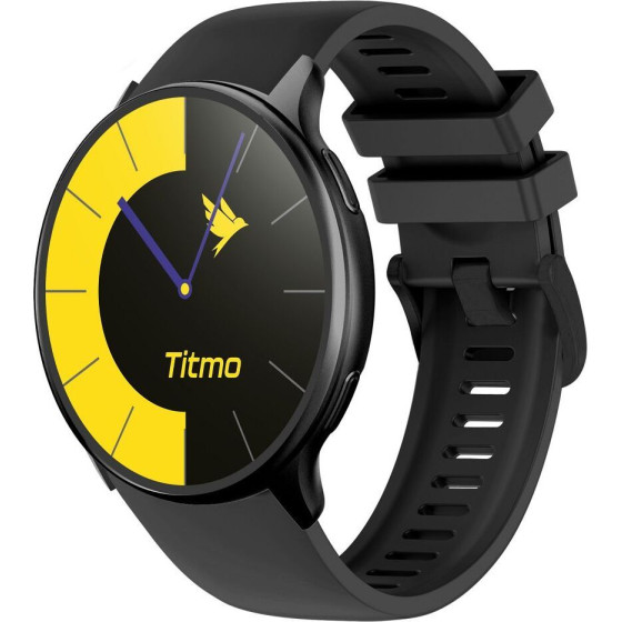 Titmo Smartwatch O-200 (GPS, AMOLED, Bluetooth call, Silicone strap) black