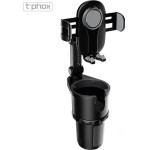 T-Phox Car Holder TH-07 With Cup Holder BLACK