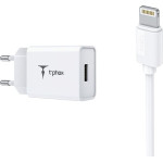 T-Phox Wall Charger MINI-Eu Lightning White 1.2M 2.4A