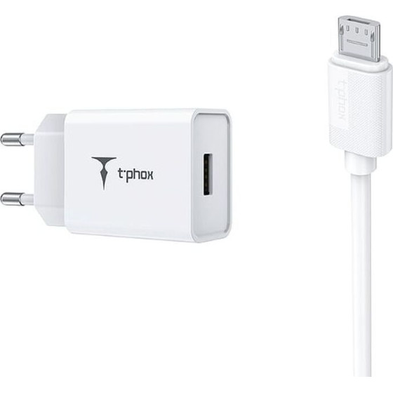 T-Phox Wall Charger MINI-Eu Micro Usb White 1.2M 2.4A