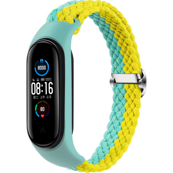 Telcon Braided Band Smart Band M3/M4/M5/M6 MINT-YELLOW