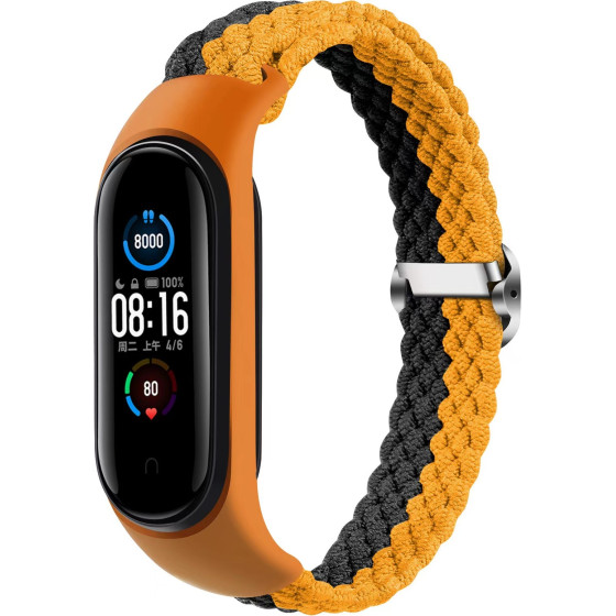 Telcon Braided Band Smart Band M3/M4/M5/M6 ORANGE-GRAY