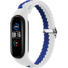 Telcon Braided Band Smart Band M3/M4/M5/M6 WHITE-BLUE