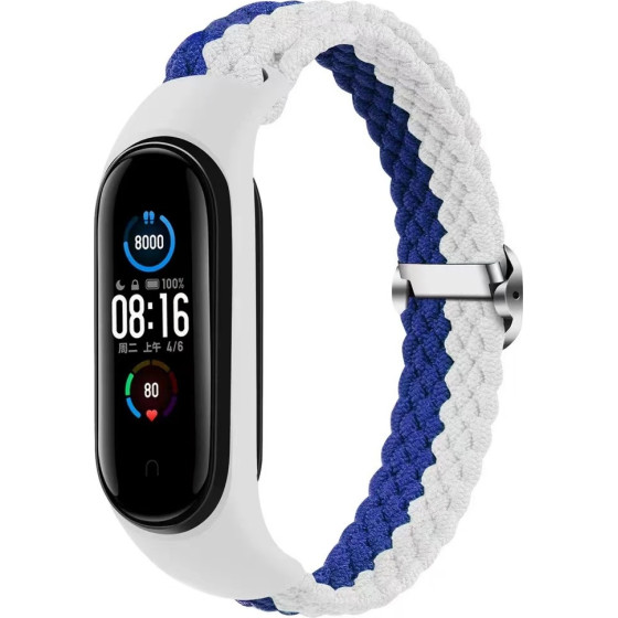 Telcon Braided Band Smart Band M3/M4/M5/M6 WHITE-BLUE
