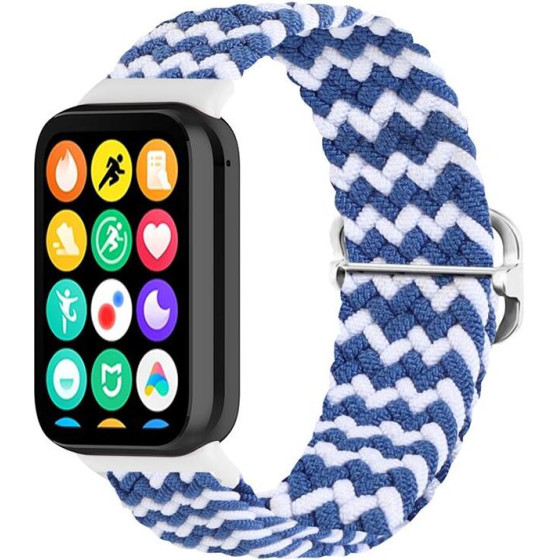 Telcon Braided Strap Mi Band 8 PRO/M8 Pro (10) Blue And WHITE