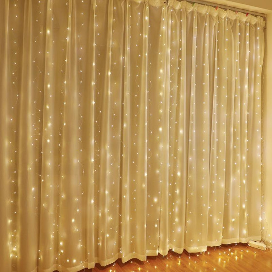 Telcon Led Curtain (100 Led LAMPS) 3Mx1M Warm WHITE