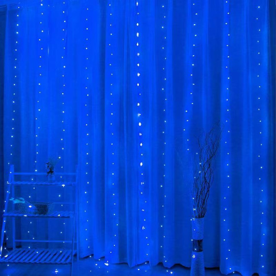 Telcon Led Curtain (300 Led LAMPS) 3Mx3M BLUE