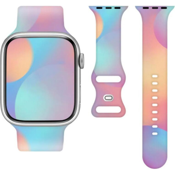 Telcon Silicone Strap Apple Watch 42/44/45/49MM (97+110) RAINBOW