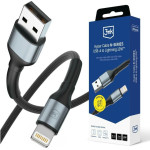 3MK Cable Hyper Cable N-Series USB-A To Lightning 2m Qc 3.0 5V/2.4A 12W Black
