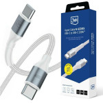 3MK Cable Hyper Cable N-Series USB-C To USB-C 2m Pd 3.0 Qc 3.0 20V/5A 100W White